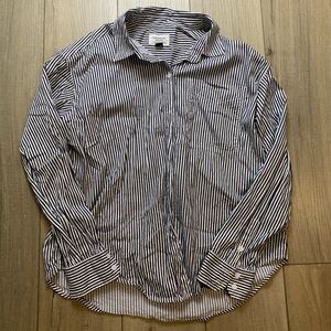 Striped Boyfriend Button-Up Shirt